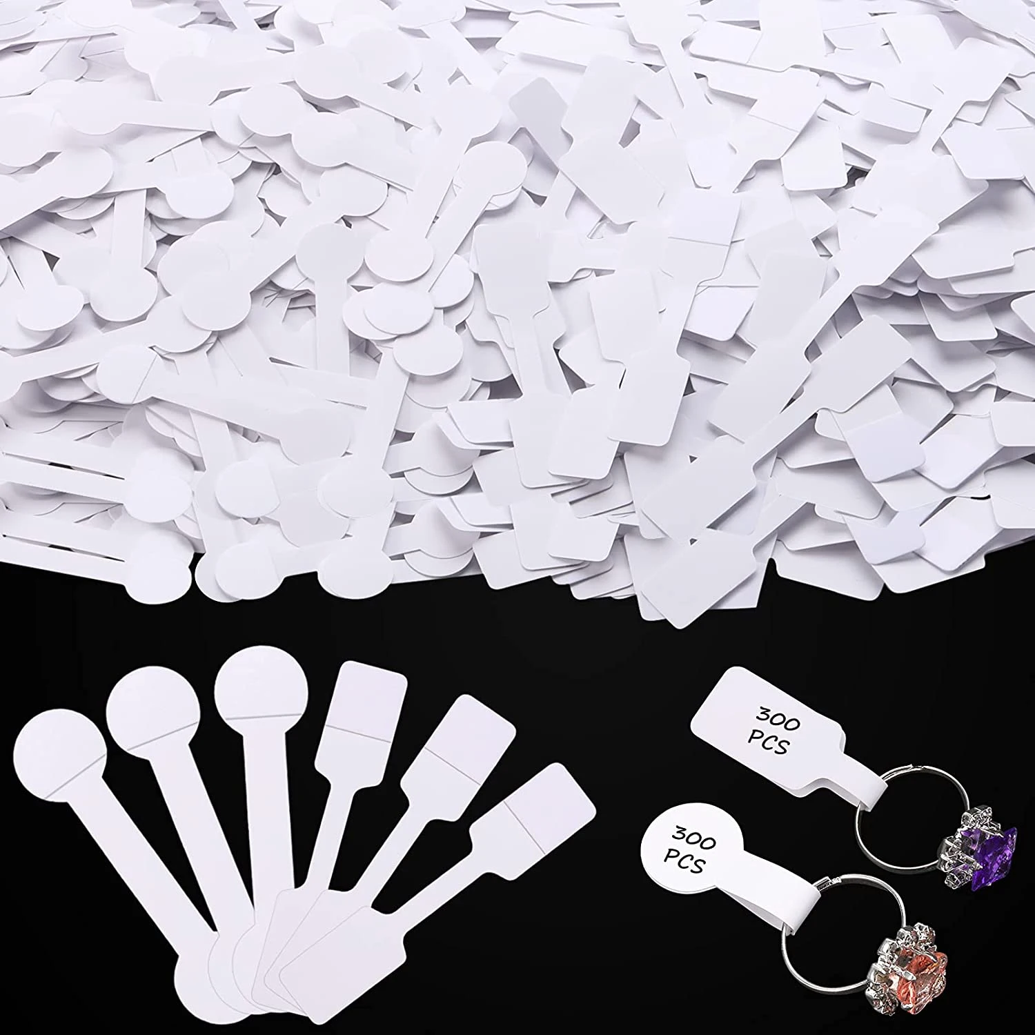 100Pcs/bag Blank Paper Price Tags Stickers for Craft Necklace Ring Bracelet Price Labels Tags Display Jewelry Making Findings