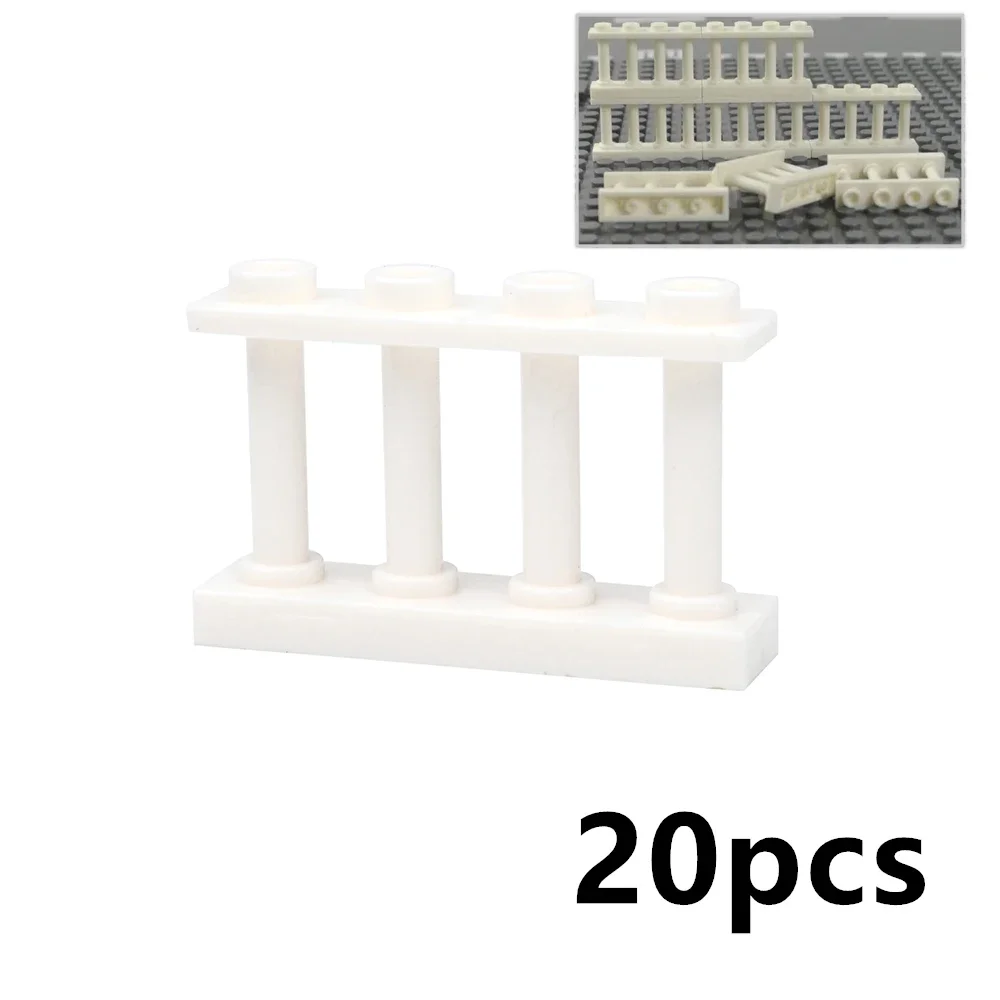 DIY Haus- und Gartengeländer, Zaun, Treppenteil, Latten, Baustein, Enlighten-Ziegel, kleine Partikel, Straßenansicht, kompatibel mit 6020 30134 – Detail 7