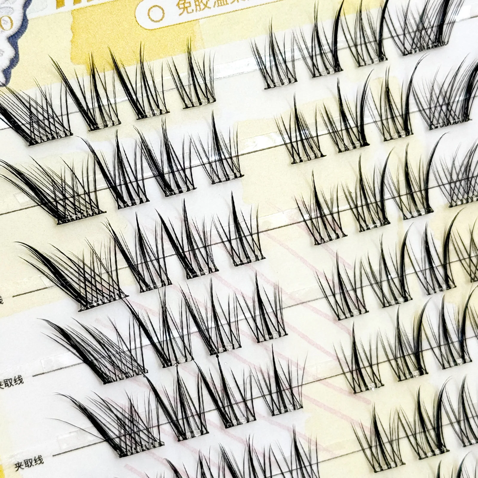 Fox- style False Eyelashes 8-13mm Mix Length No Glue manga Cat Eyes cosplay lash extenstions for Daily manga lashes Makeup