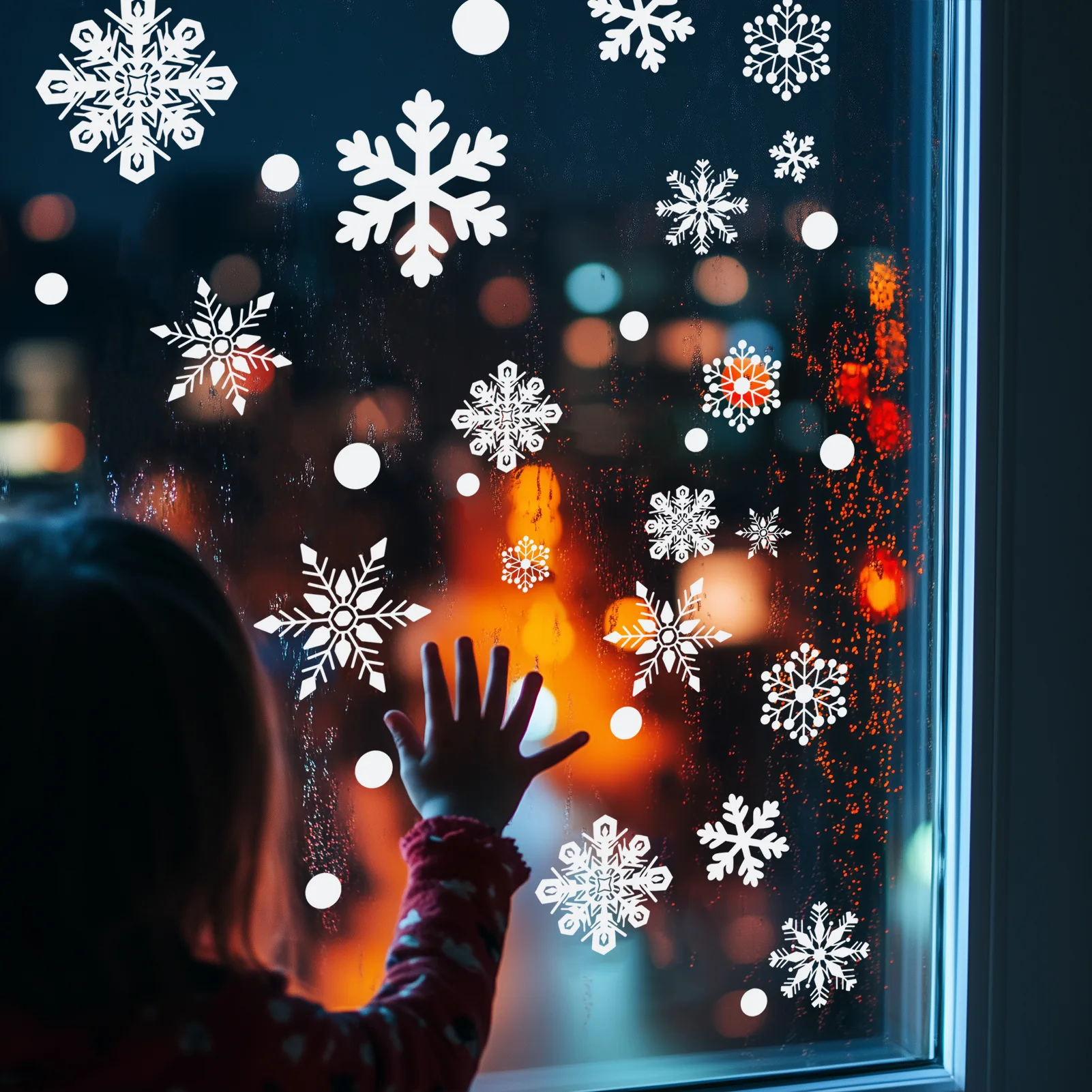 

Christmas Snowflake Stickers Window Stickers Static Stickers Adhesive Free Glass Stickers Window Window Snowflake Decoration
