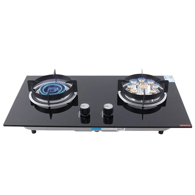 Household gas stove flip table embedded dual stove energy-saving high fire stove liquefied natural gas