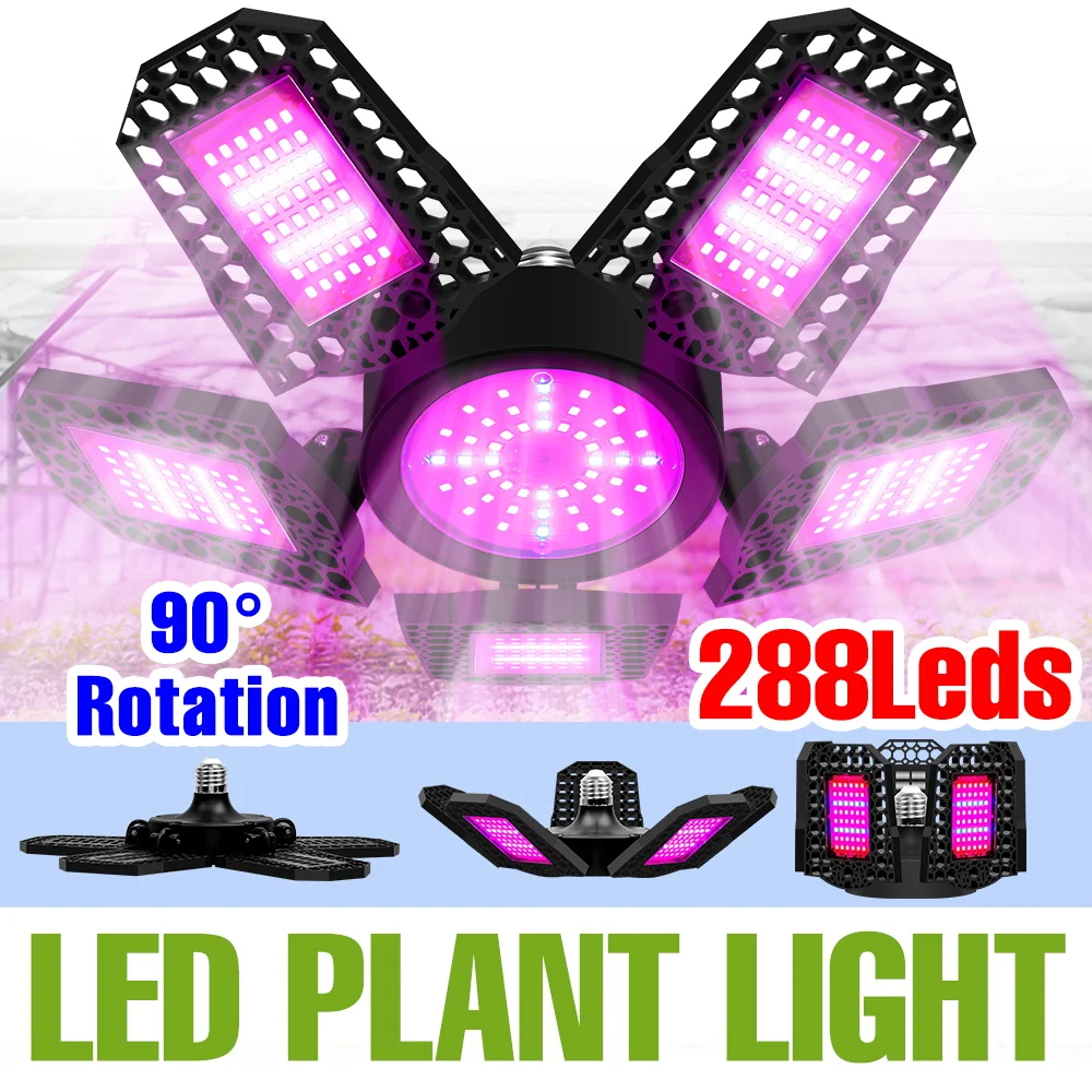 

Full Spectrum LED Grow Lamp E27/E26 Foldable Deformation Plant Fill Light Greenhouse Tent Vegs Flower Seeds Cultivation Lighting