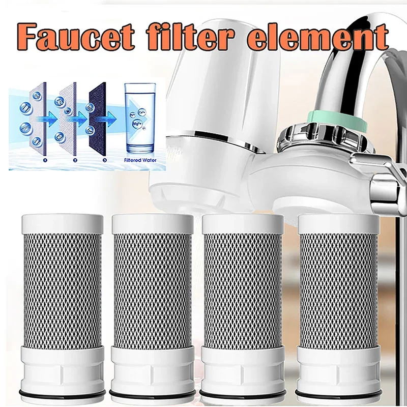 Kitchen Faucet Tap Water Filter Cartridges Water Purifier Activated Carbon Replaceable Sintered Carbon Filter Element