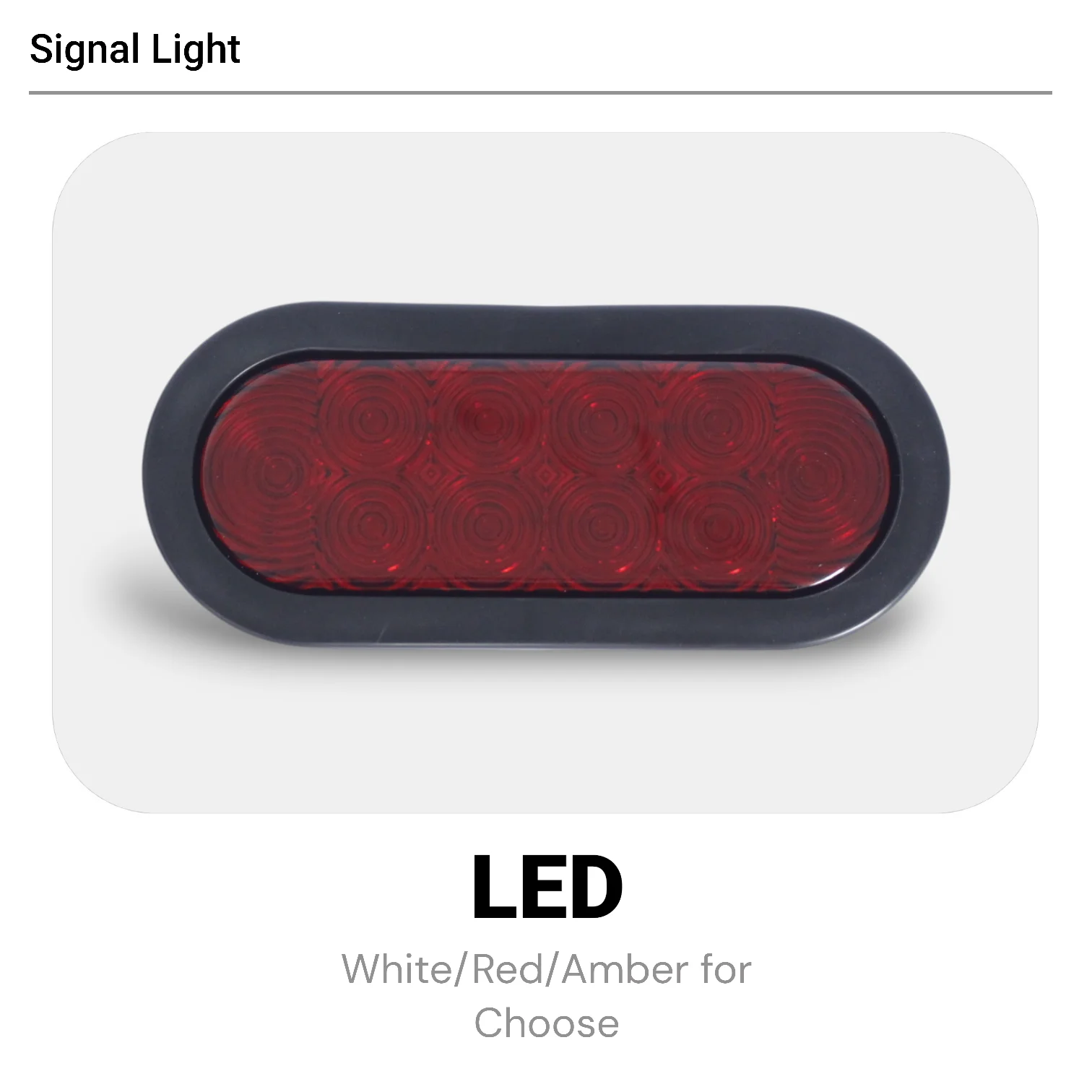 

2PCS 188*83*45mm LED Marker Lamp Red Plastic Lens Rubber Base for Truck Pickup SUV Offroad