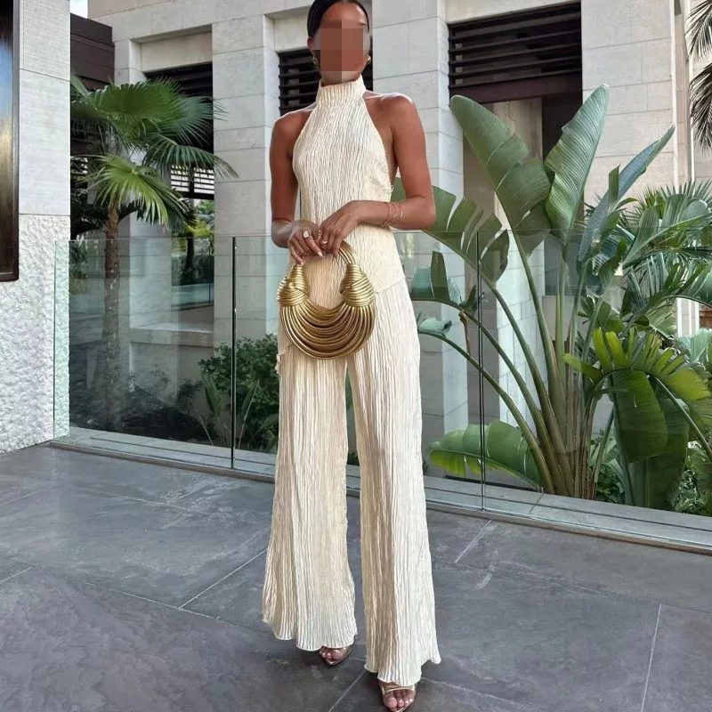 

Women's Pants Fashion Irregular Top Casual Wide-leg Pants Elegant Long Pants Set Women