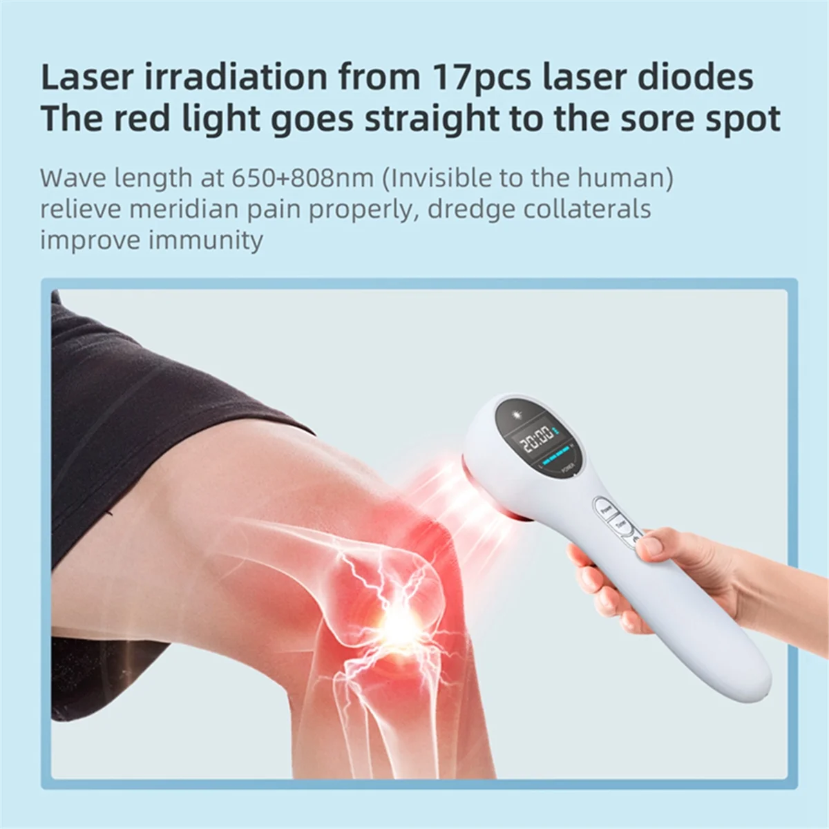 Semiconductor Laser Physiotherapy Instrument Red Light Therapy Apparatus Far Infrared Lamp US Plug