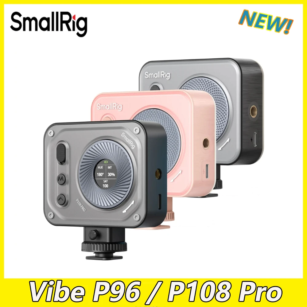 SmallRig Vibe P96 / P108 Pro Mini LED Video Light 2500K-6500K Fill Light for Video Content Creation 4660 4786 4661