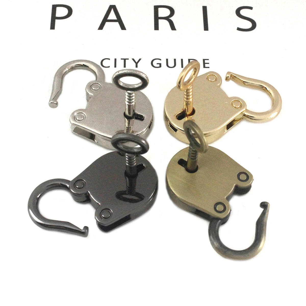 20pcs Metal Padlock Delicate Cat Head Antique Style Mini Padlock With Key for Travel Wedding Jewelry Box Diary Book Suitcase