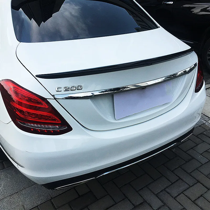 Dla 2015-2021 Mercedes Benz C-Class Sedan 4 drzwi W205 C180 C200 C260 C300 Ducktail pokrywa bagażnika Spoiler samochodu skrzydła stylizacja