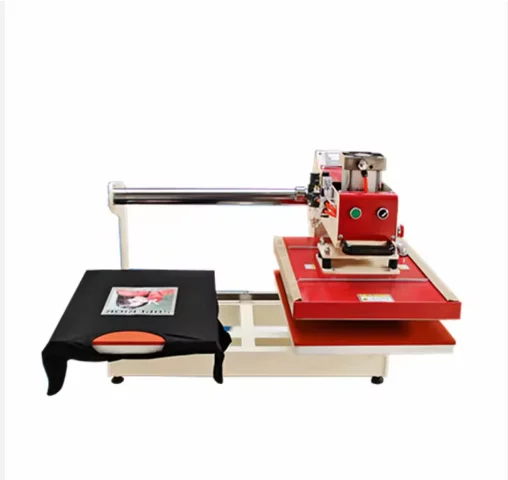 Dual Station Pneumatic Slide-Up Hot Stamping Machine - For Heat Transfer Printing and Sending 3