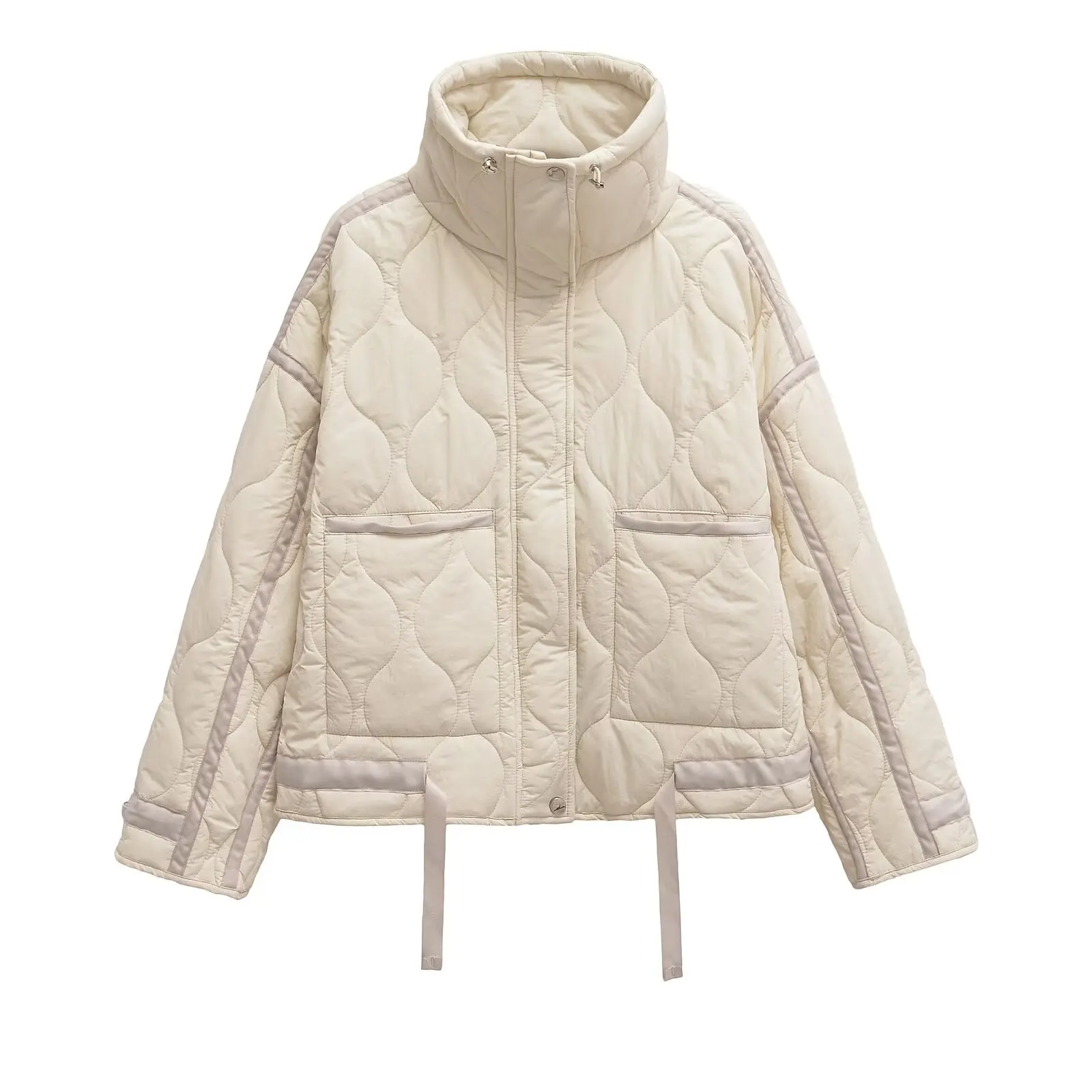 Padded Coat American Retro High Neck Parkas Warm Woman Winter Coats Winter Parkas For Women Elegant Luxury Women's Coat