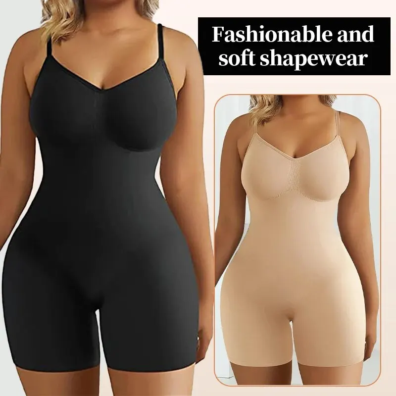 Nuevo Body Moldeador para Mujer, Top sin Mangas, Control de Abdomen, Moldeador de Cuerpo Completo, Shorts Antirozaduras, Reductor de Cintura, Levantador de Glúteos, Sin Costuras
