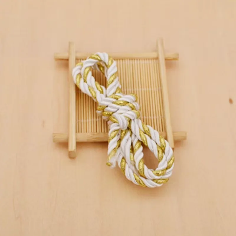 20 meter 3MM 5MM gouden en polyester drievoudig gedraaid koord voor sieraden DIY accessoires