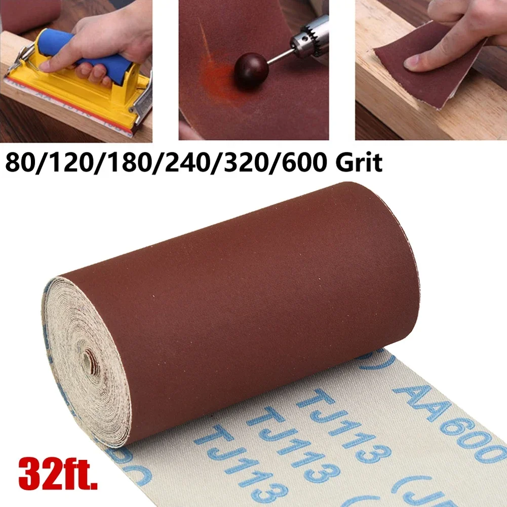 10m/Roll Sandpaper 80 120 180 240 320 600 Grit Sand Paper Emery Cloth Water/Dry Sanding Paper Abrasive Tools