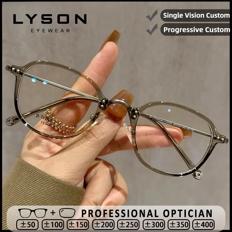 

Очки LYSON Round Cat Eye для чтения с защитой от синего света, женские, высококачественные, для коррекции близорукости и дальнозоркости, с антибликовым покрытием.