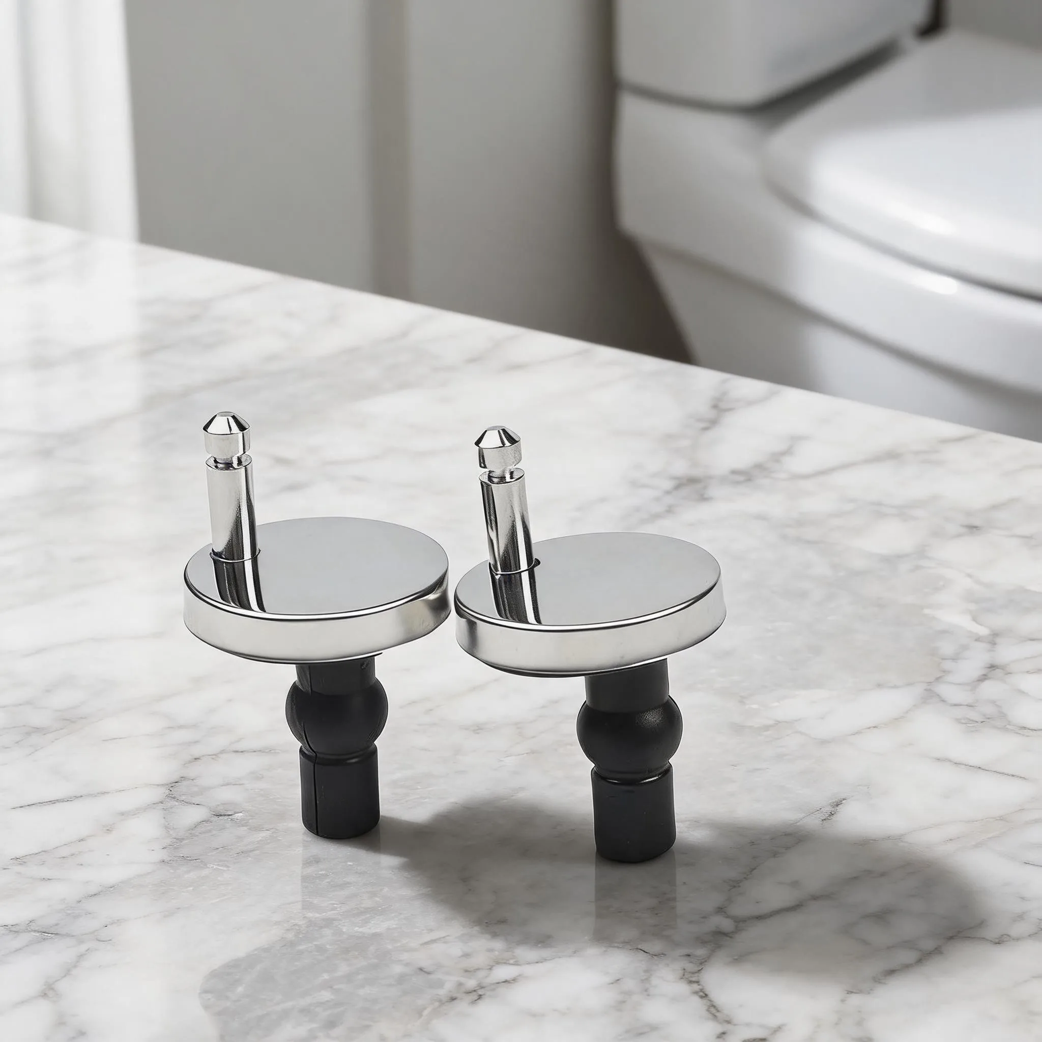 Brand New Toilet Seat Hinges Stable Stainless Steel + Plastic Strong for top Close Accessories Black & Silver Brand