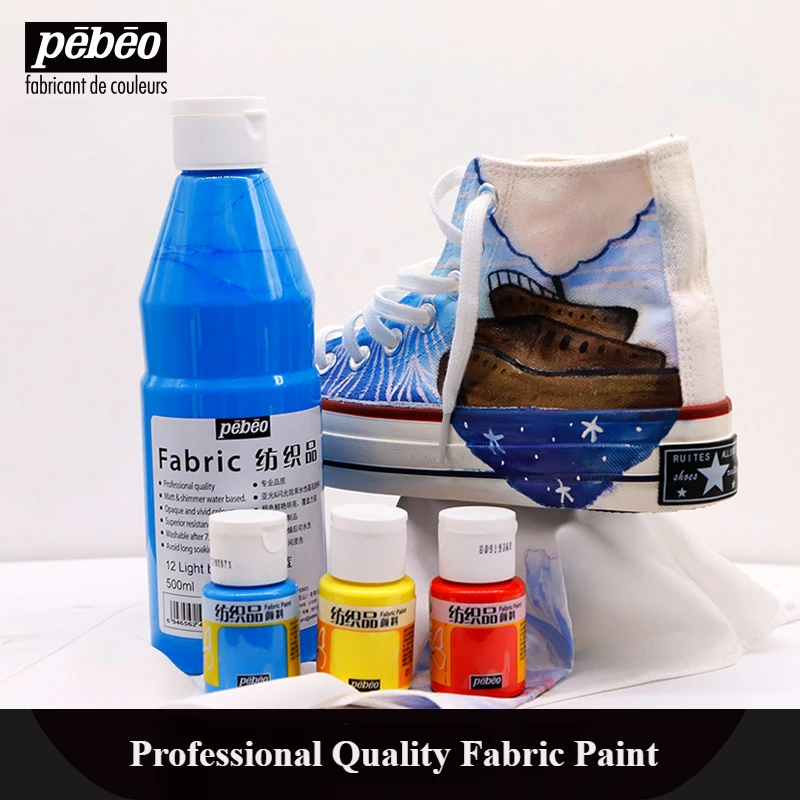 Permanent Fabric Paint 29ml/500ml for Clothes, Non-Toxic Textile Paint for Fabric DIY Crafts, T-shirts, Shoes Jeans Bags Canvas