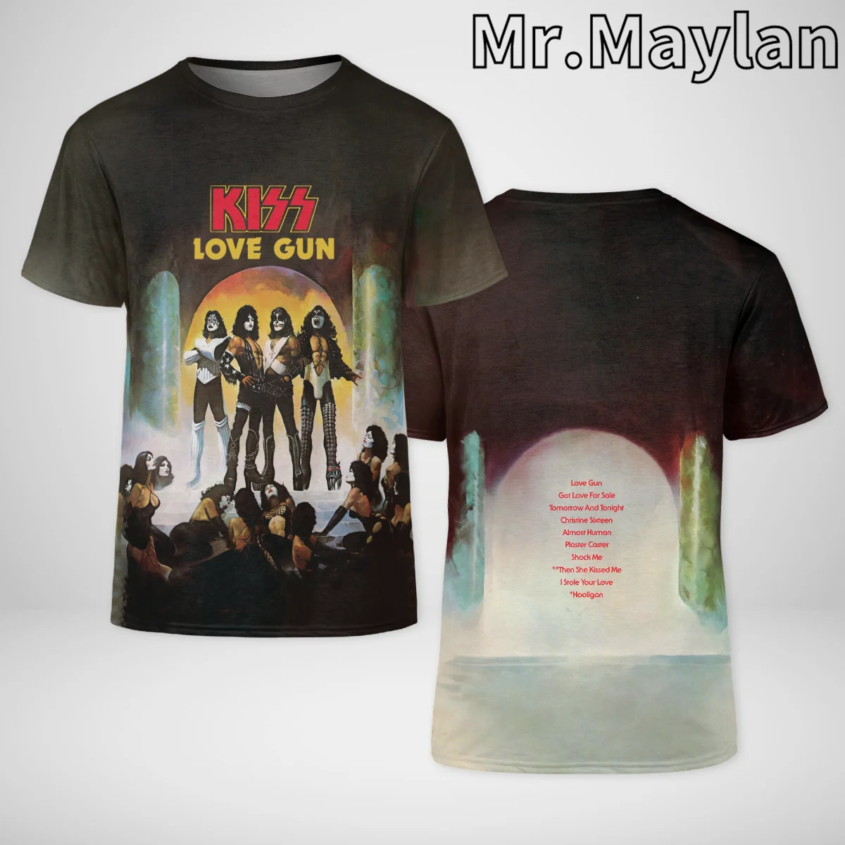Gene Simmons Men T shirt 3D Print Kiss Band Rock Tshirt Men Women Ropa Casual Streetwear Hiphop O-neck Tee Shirt Men Clothes-189 image 6
