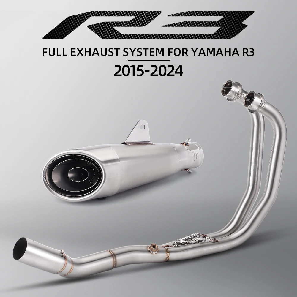 

MT03 Exhaust System For Yamaha R3 R25 MT25 2015-2024 Motorbike Escape Kit Racing Manifold Project S1 Muffler with DB Killer