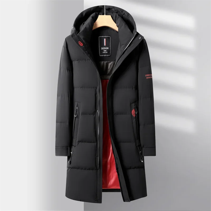 Yeae Designer männliche Winter marke lange Daunen jacke Mann 2024 Winter jacke für Männer lässig Mann Sack Herren kalte Kleidung Herren mantel