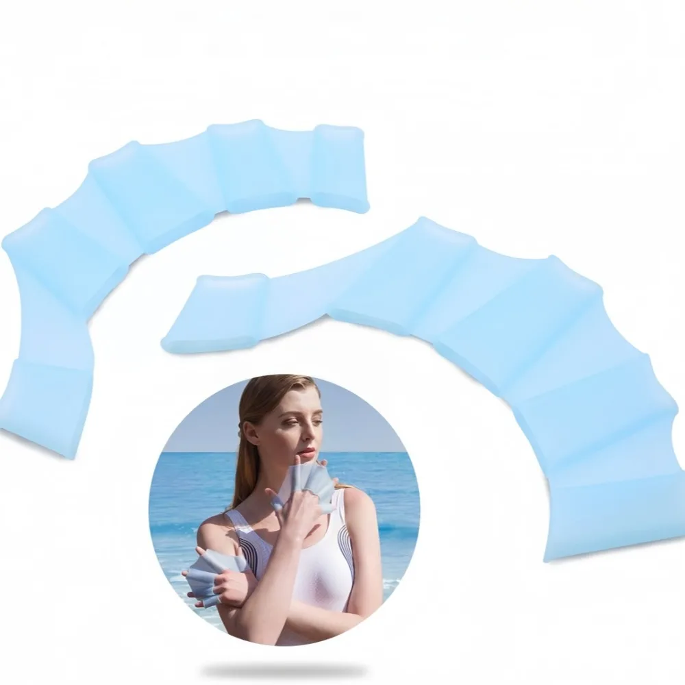 1 زوج قفازات السباحة سيليكون زعانف السباحة اليد Webbed النخيل إصبع الضفدع نوع Webbed المائية التدريب مقاومة الماء اللياقة البدنية #2