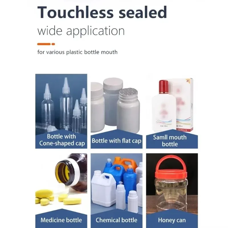 Автоматическая машина для запечатывания пластиковых бутылок. Электрическая машина для запечатывания алюминия. Машина для непрерывной индукции.