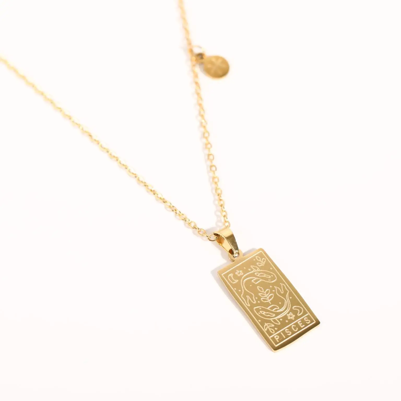 Vintage 12 Constellations Tarot Stainless Steel Necklace