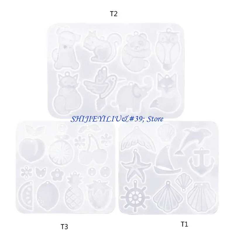 

E21f серия фруктовых животных плесени силиконовые серьги плесень