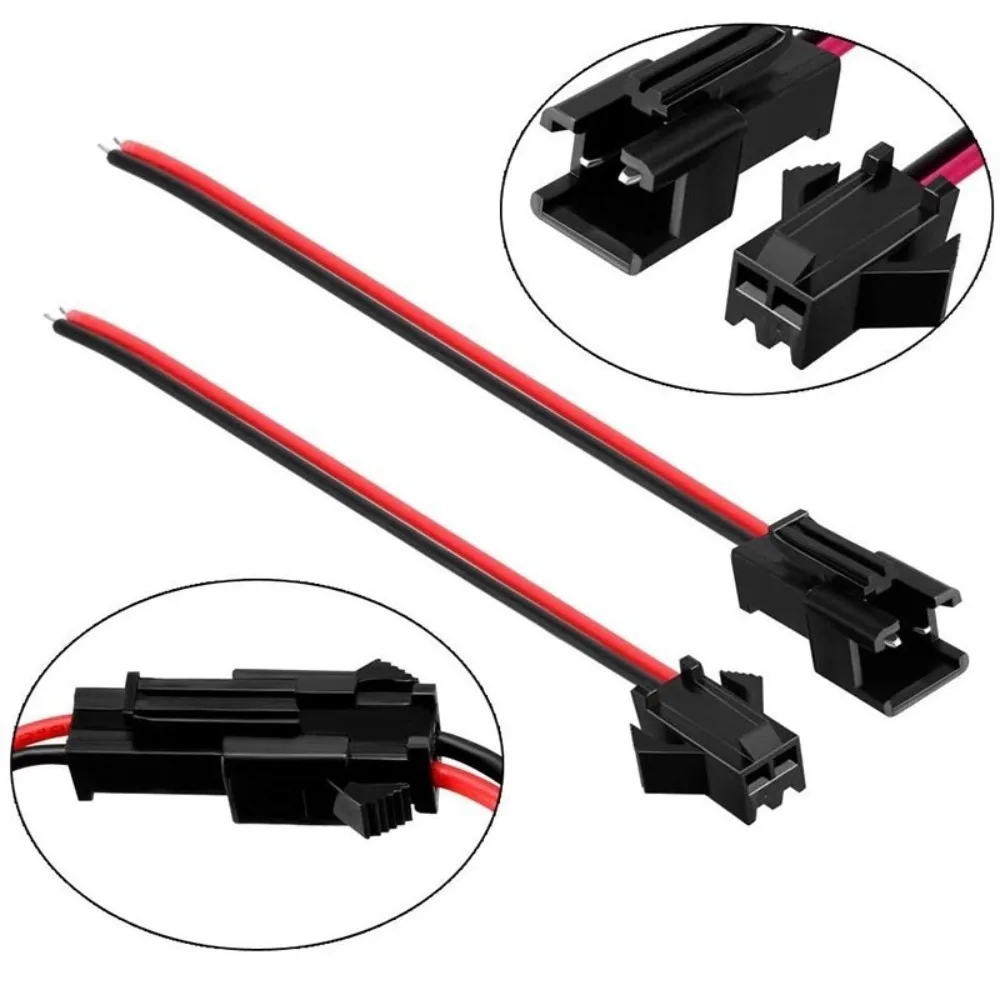 10PCS 2Pin Plug Male Female Connector Plug 10cm Male To Female Cable Quick Adapter Practical