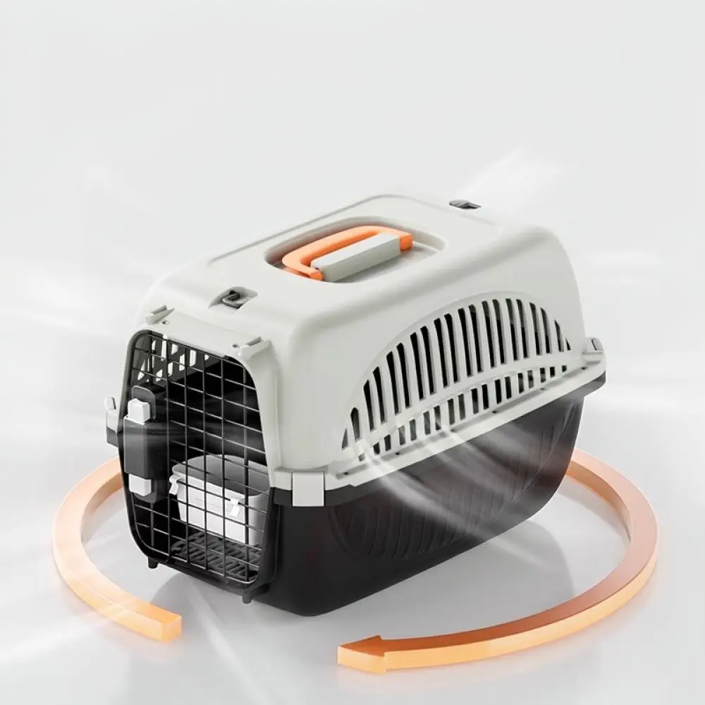 Durable Cat Carrier For Travel Dog Kennel Portable Hard Transport Box Breathable Pet Airline Cage Outdoor Accessory