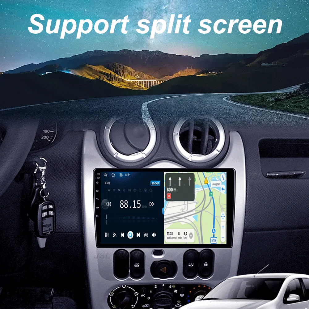 Android 16 Car Radio For Renault Logan 1 Sandero 2009 - 2015 For Dacia Duster 2010 - 2017  Multimedia Video Player Navigation s view 4