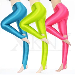 XClocKNYoung satin glossy pants opaque step pantyhose sexy silk Japanese stockings slim High elasticity glossy pants