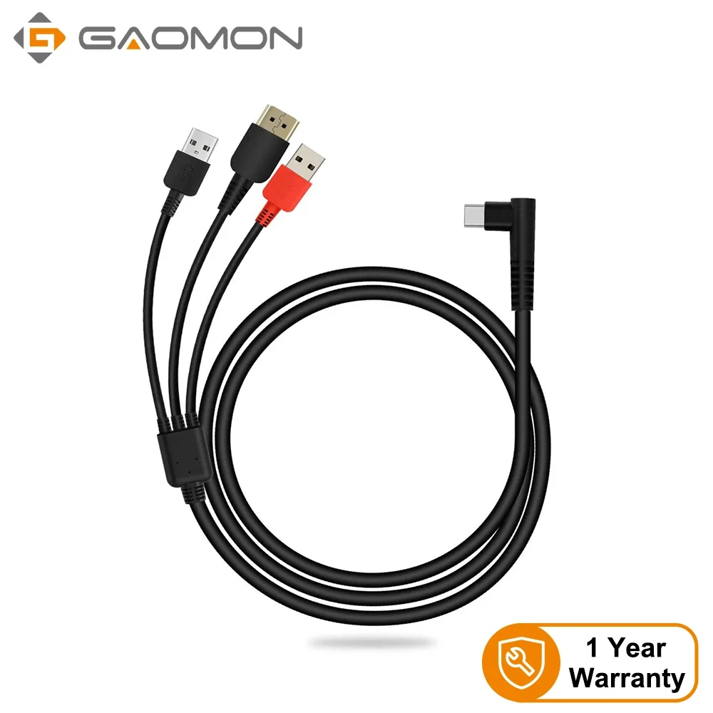 GAOMON 3-in-1 Cable for PD156 Pro Graphics Tablet Pen Display ONLY