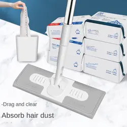 Large Electrostatic Dust Mop Floor Wipe Disposable Dust Mops Replacement Cloth Hair Cleaning Dry Towel For Wood Tile