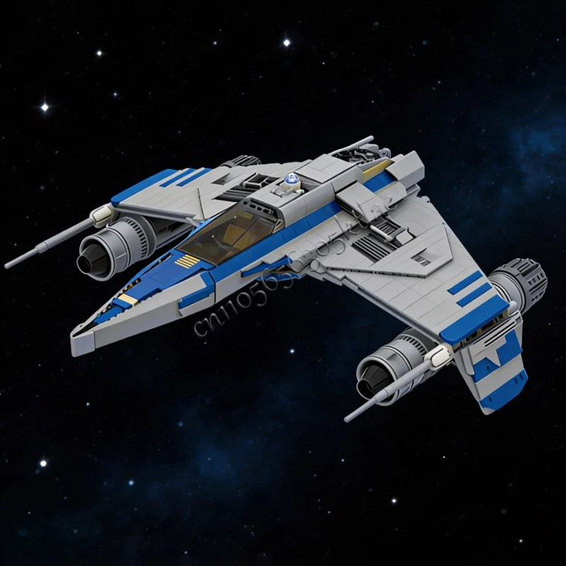 

New 1481 PCS MOC Star Battle E-Wing Starfighter Model Building Block Brick DIY Creative Assembly Educational Toy Christmas Gift