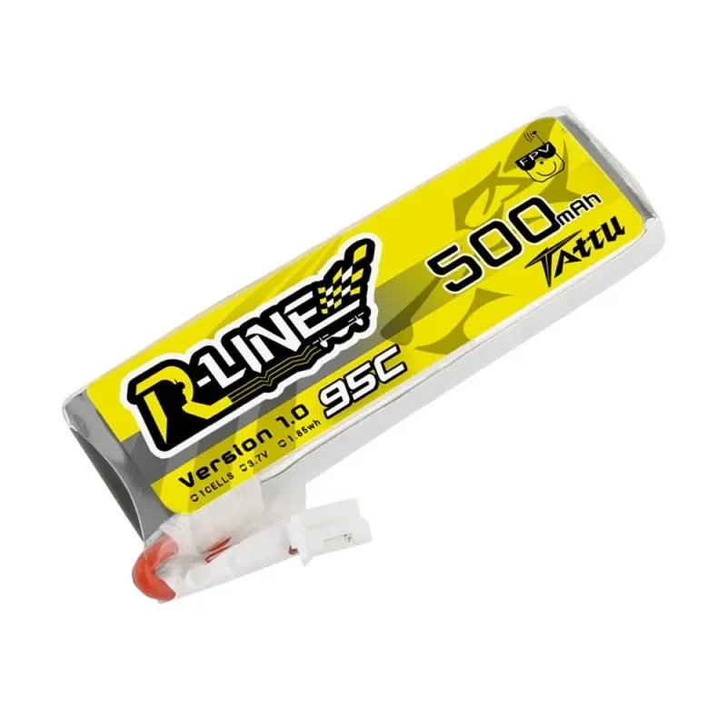 Gens Ace Tattu R-Line 1.0 Batteria ricaricabile LiPo 500mAh 95C 1S/2S1P con spina PH2.0/XT30 per RC FPV Racing Drone Quadcopter