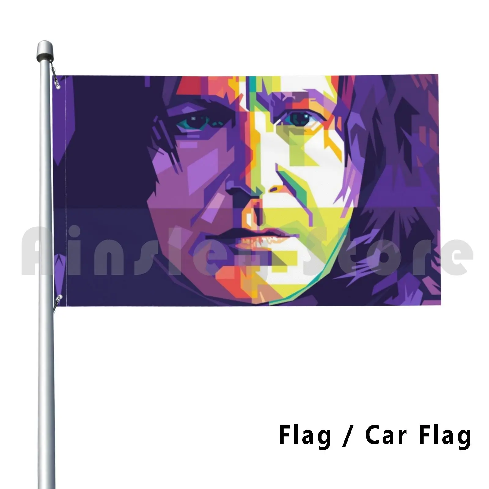 Severus Snape Outdoor Decor Flag Car Flag Wpap Pop Art Severus Snape Professor Snape Wizard Alan Rickman After