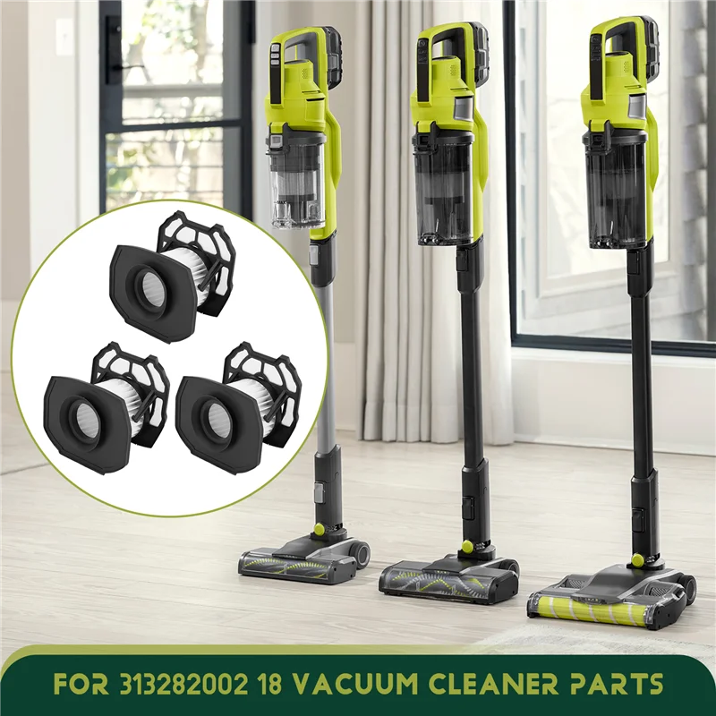 UN-3 قطعة ل Ryobi 313282002 18 مكنسة كهربائية الجبهة فلتر HEPA استبدال الملحقات أجزاء متينة