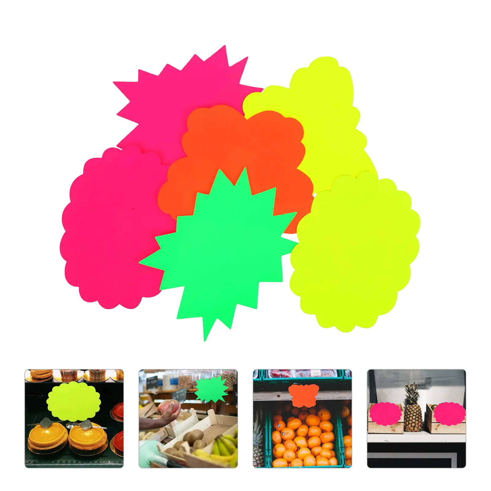 

60 шт. этикеток-ценников для распродажи, самоклеящиеся пустые ценники для розничных магазинов, супермаркетов, гаражных распродаж, рекламных акций