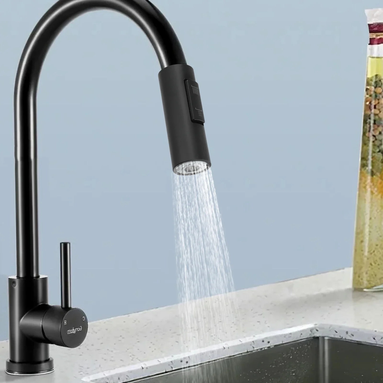 

Sprinkler Head Black Faucet Sprayer Head Adjustable Water Flow Effortless Replacement Bathroom Use For Bathroom Use
