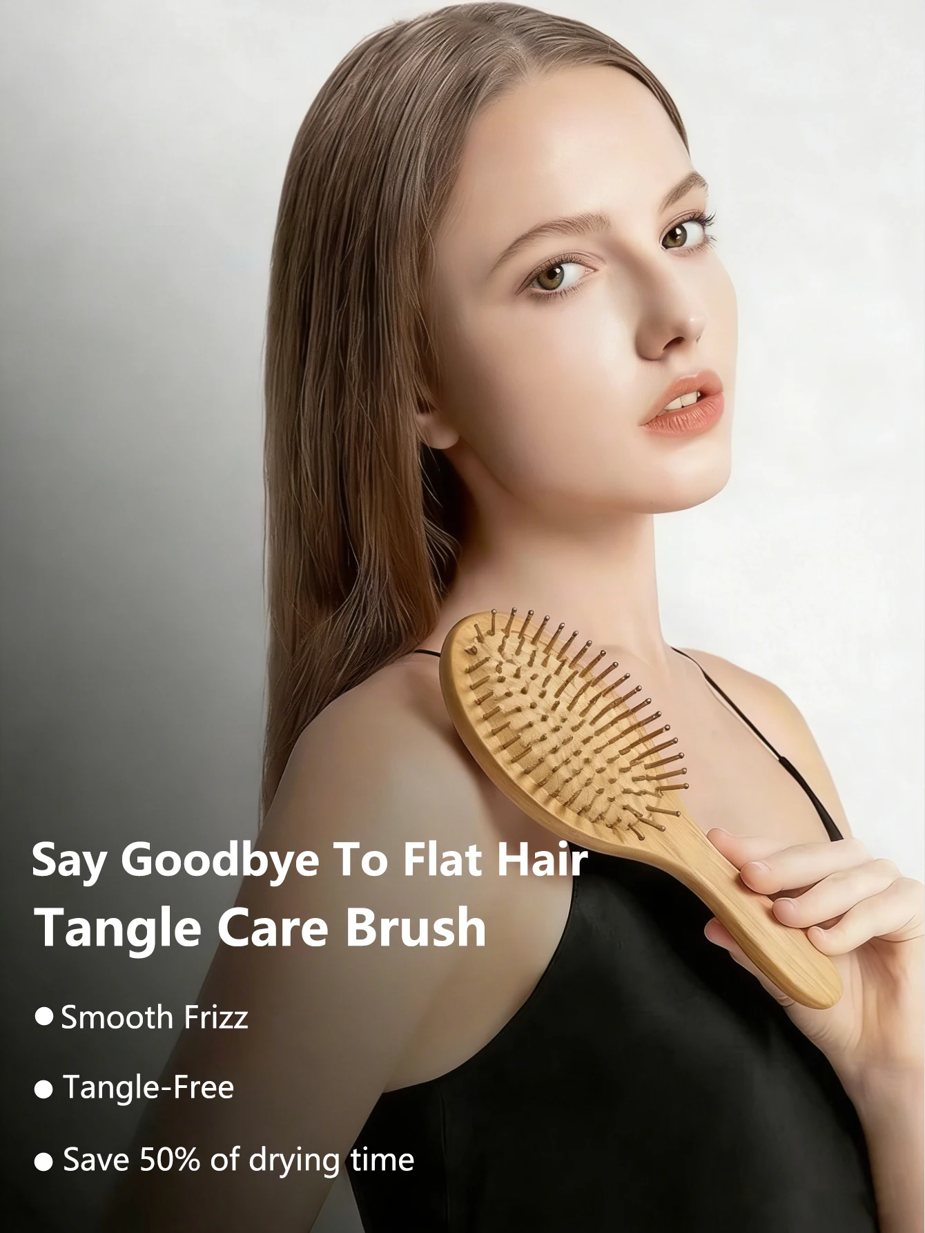 

Natural Hair Brush Women Wide Tooth Hair Combs Healthy Paddle Cushion Massage Hairbrush Wooden Comb Hair Care Barber Accessories