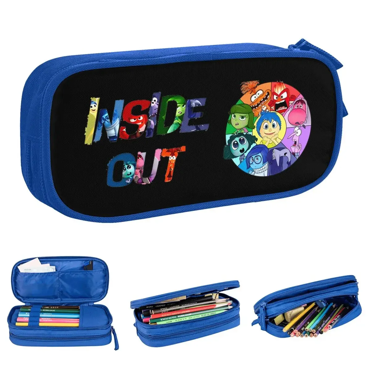 Insides-Outs Pencil Cases Cartoon Pencil Box Pen Box for Girl Boy Big Capacity Bags School Supplies Zipper Stationery