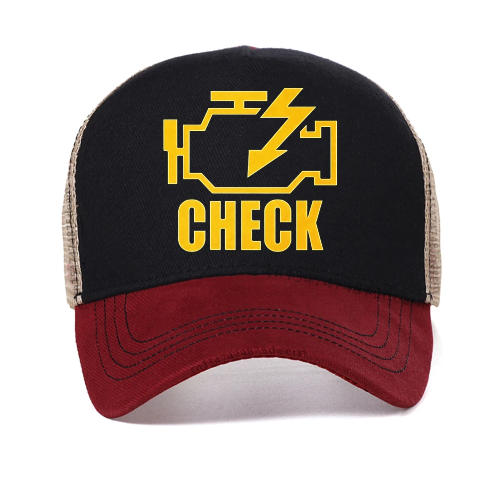 Mechanic Auto Repair Check Engine Light baseball cap Funny Birthday Gift For Men Father Husband Daddy caps mesh trucker hats