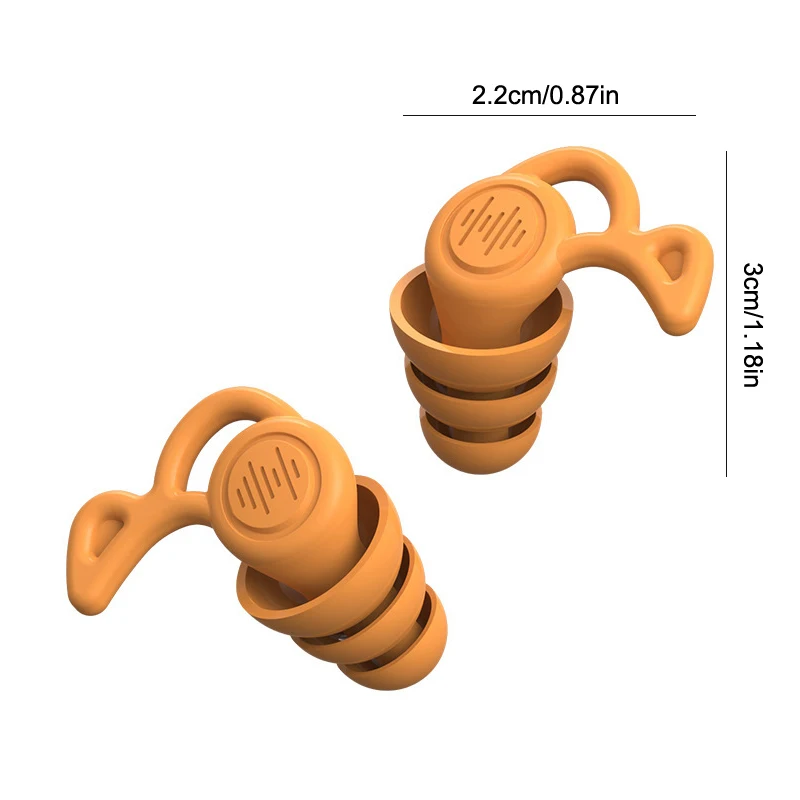 3 Layers Ear Plugs For Sleep Noise Reduction And Muting Silicone Earplugs Reusable Hearing Protection Sound Blocking Earplugs