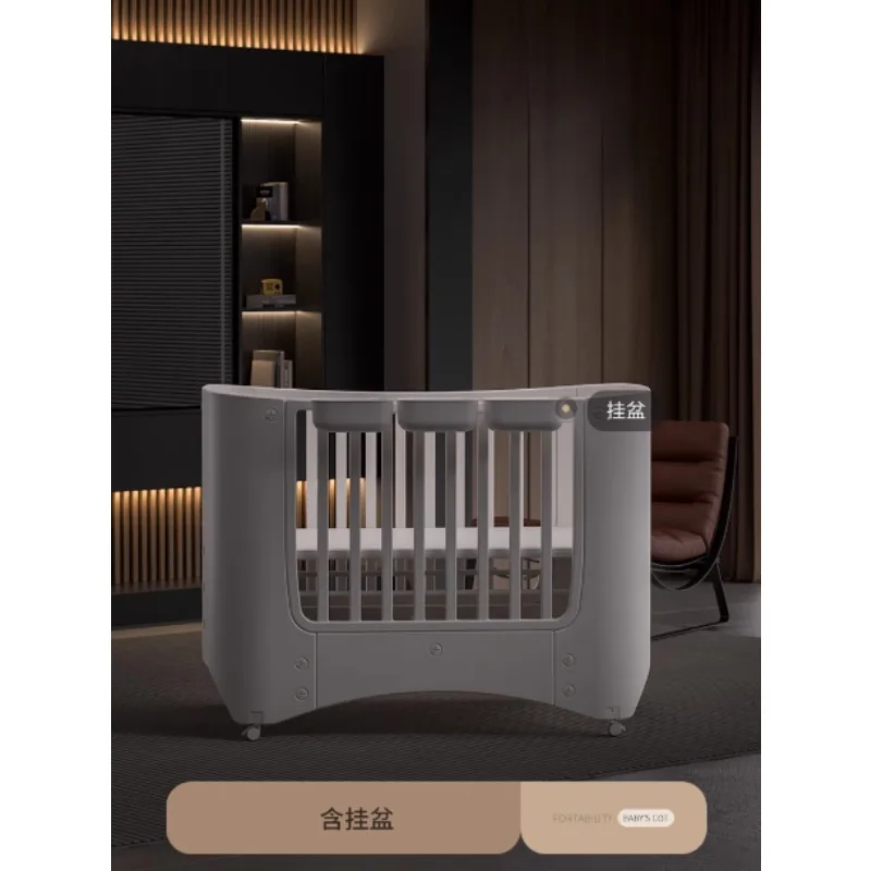 CPull-Lit d'épissage mobile réglable pour bébé, lit de jeu multifonctionnel, table à couches