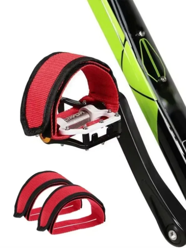 AliExpress 1Pair Nylon Bicycle Pedal Straps Toe Clip Foot Strap Belt Adhesive Bicycle Pedals Fixed Gear Road Bike Parts MTB Accessories