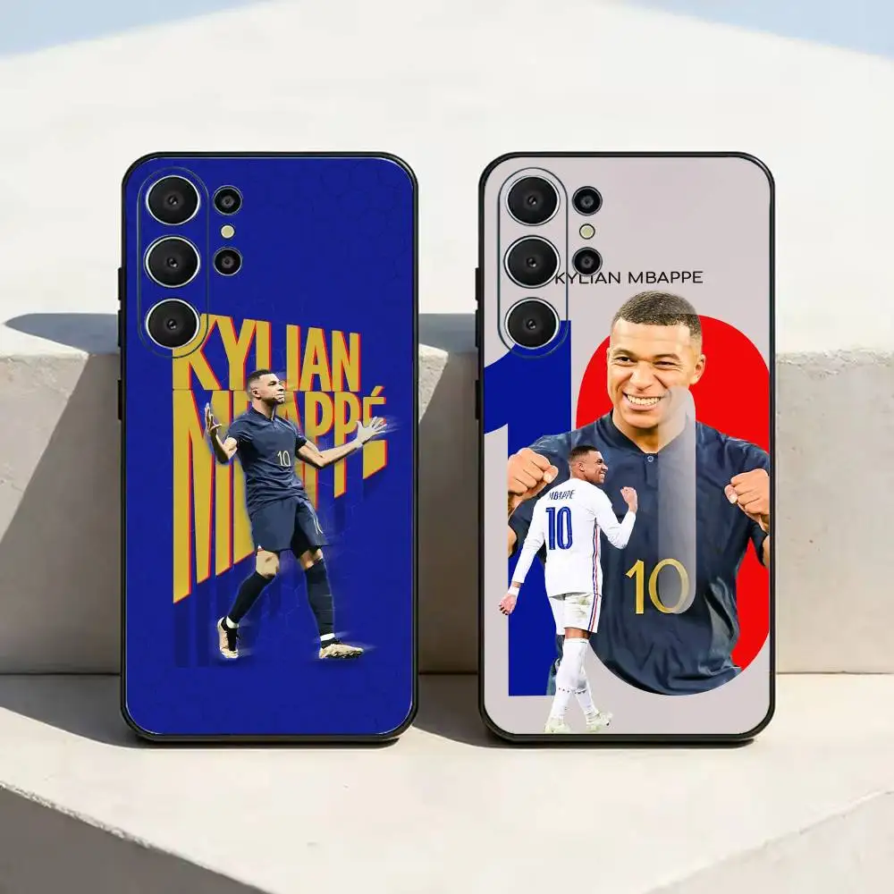 Football Star Kylian Mbappe Phone Case For Samsung S25,S24,S21,S22,S23,S30,Ultra,S20,Plus,Fe,Lite,Note,10,Black Cover