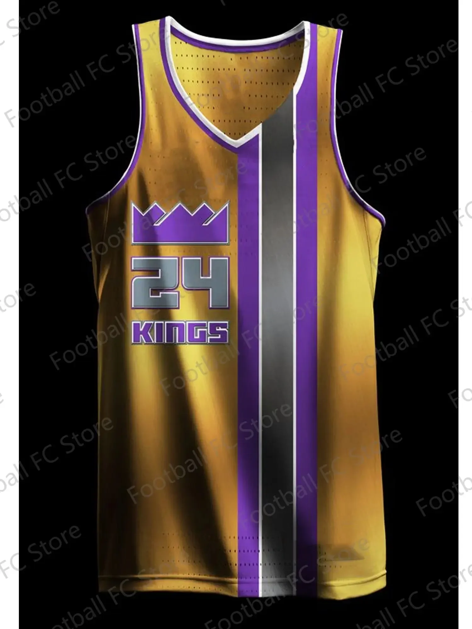 New Arriavl Vintage Sacramento King 24 Basketball Edition Vest Fans Kit Special 150th Anniversary Jersey Basketball KiT