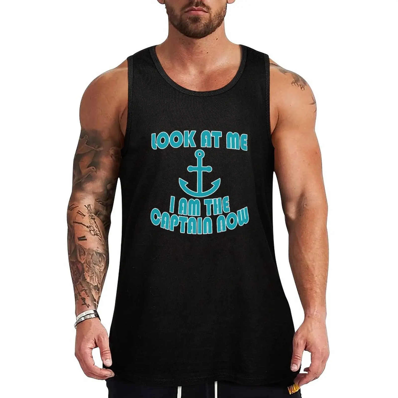 Look At Me I Am The Captain Now Tank Top Solid Color Basic Tank Top Regular Fit Casual Wear