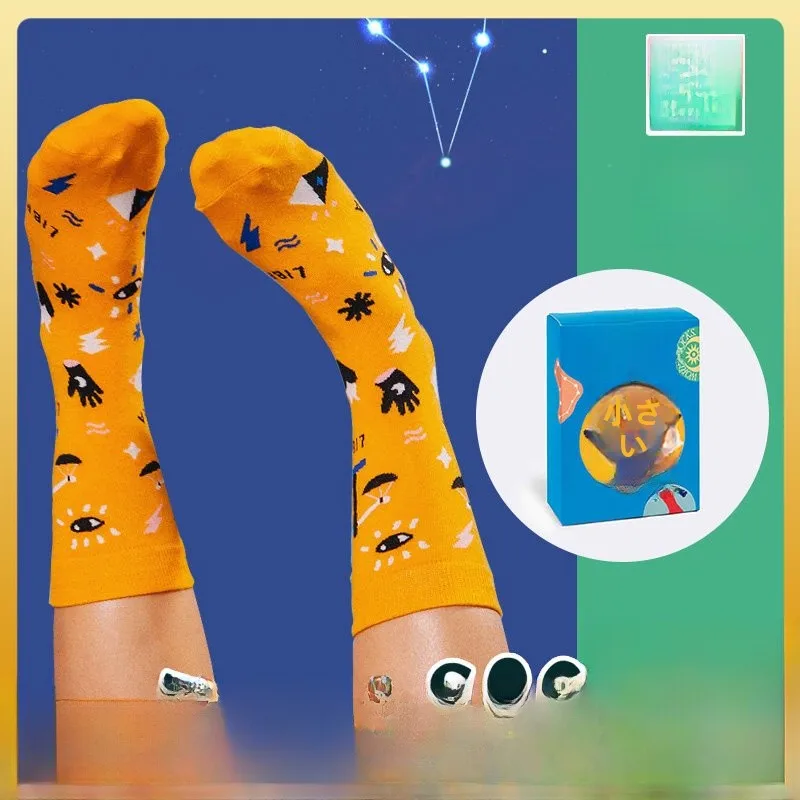 

Creative Cotton Mid-Calf Sos ex Astronomical Series Fun Sos Comfortable Home Wear Spor Sle for Couples